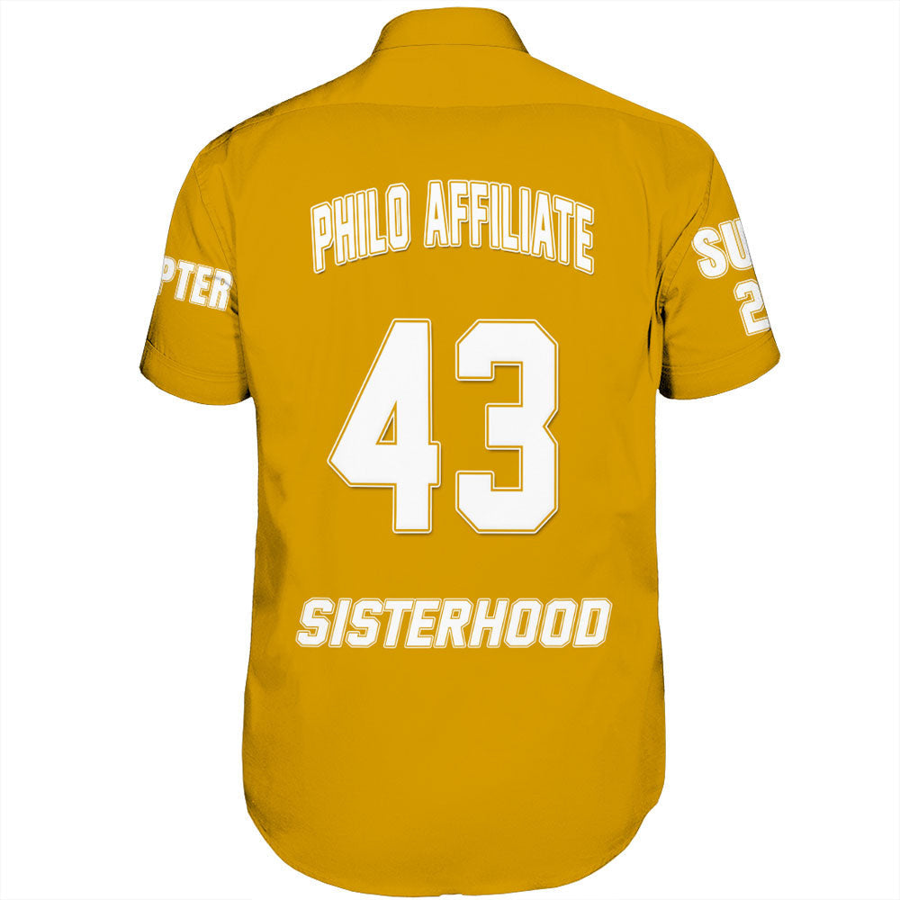 Custom Sigma Gamma Rho Philo Affiliate Short Sleeve Shirt