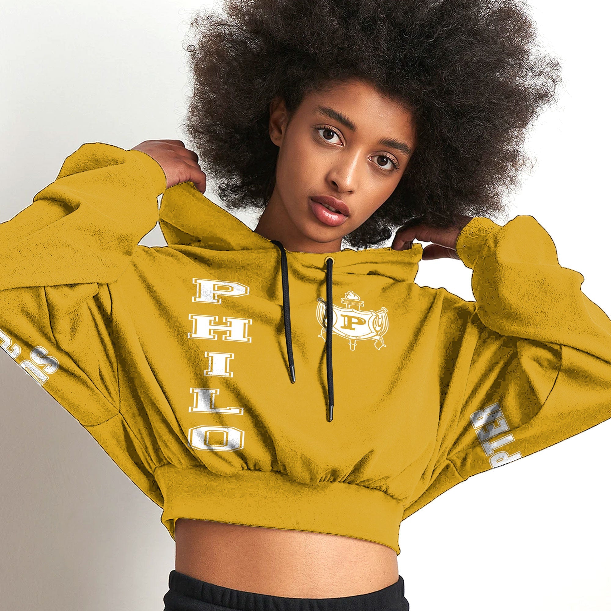 Custom Sigma Gamma Rho Philo Affiliate Croptop Hoodie