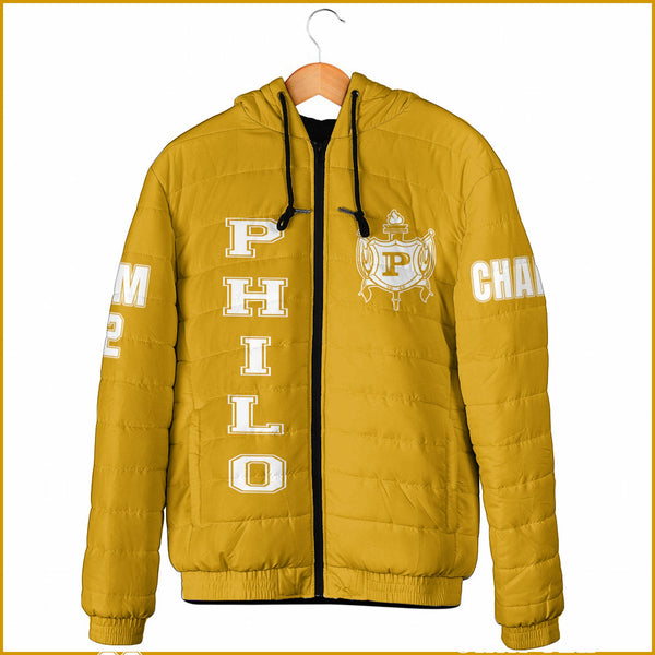 Custom Sigma Gamma Rho Philo Affiliate Hooded Padded Jacket