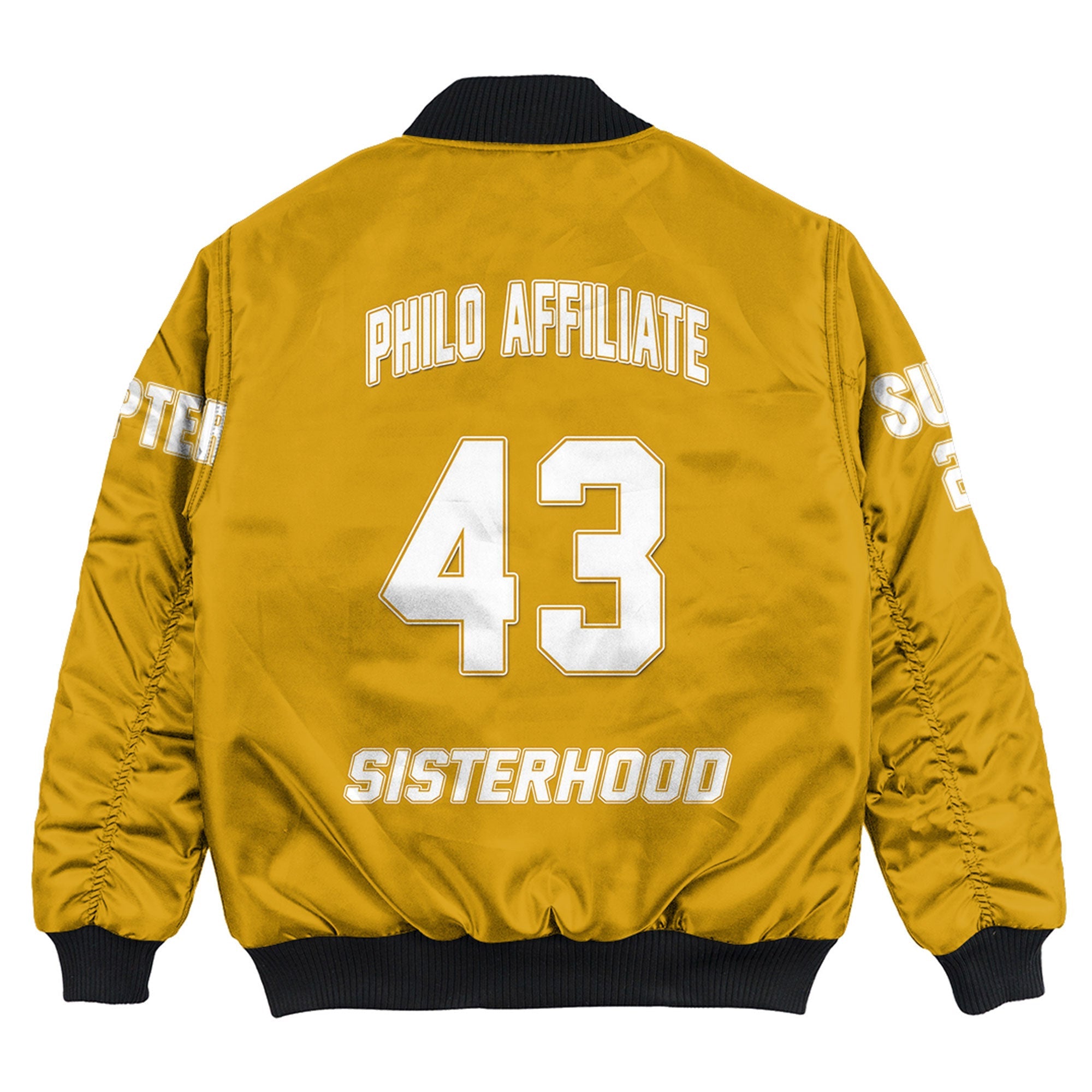 Custom Sigma Gamma Rho Philo Affiliate Bomber Jackets