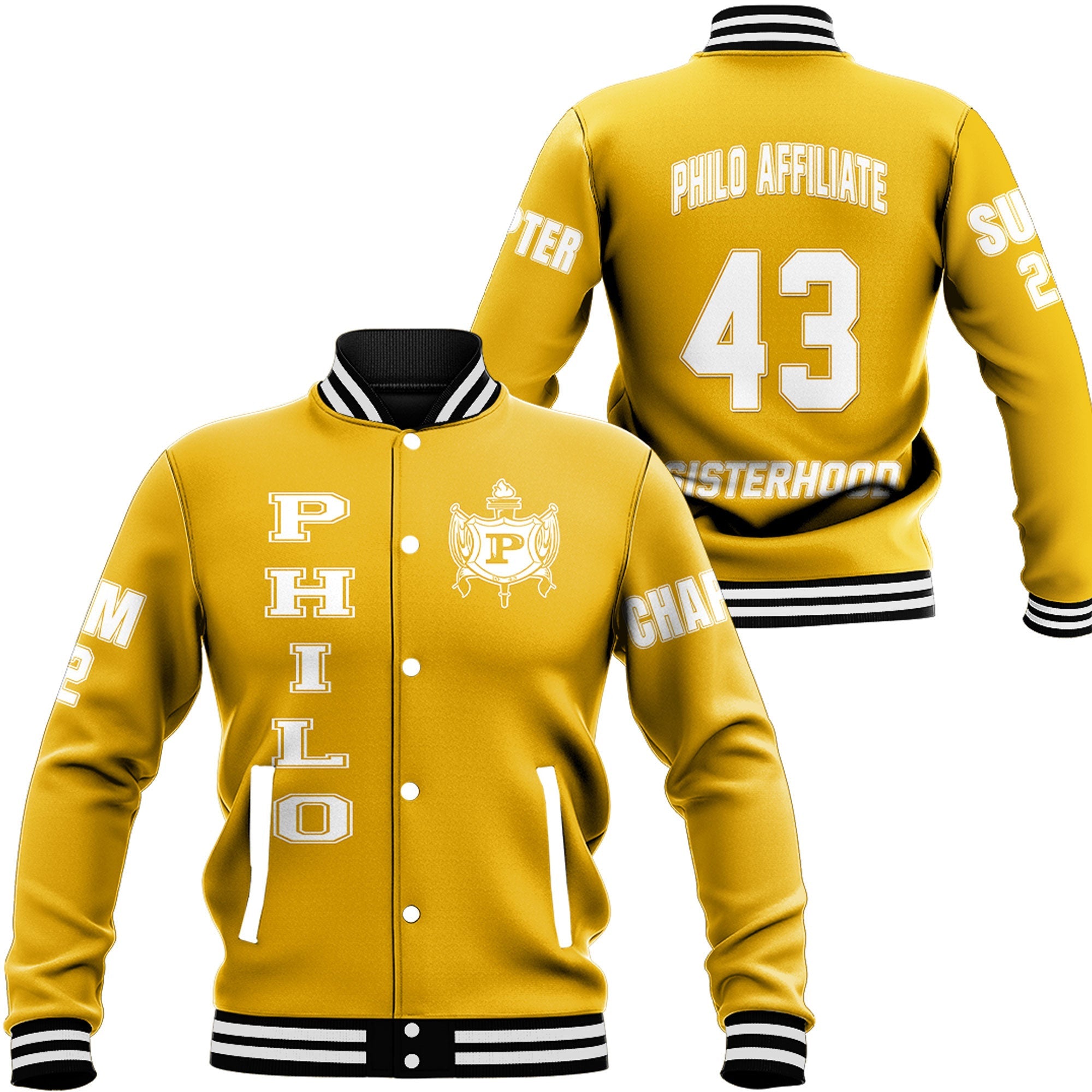 Sigma Gamma Rho Custom Philo Affiliate Baseball Jackets