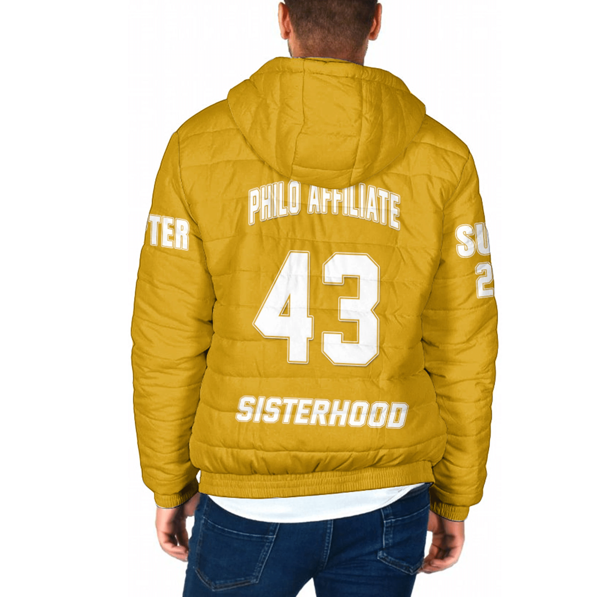 Custom Sigma Gamma Rho Philo Affiliate Hooded Padded Jacket