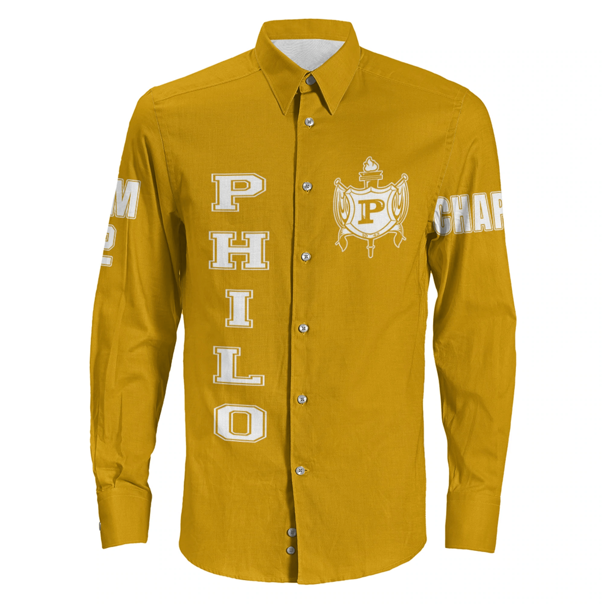 Custom Sigma Gamma Rho Philo Affiliate Long Sleeve Button Shirt