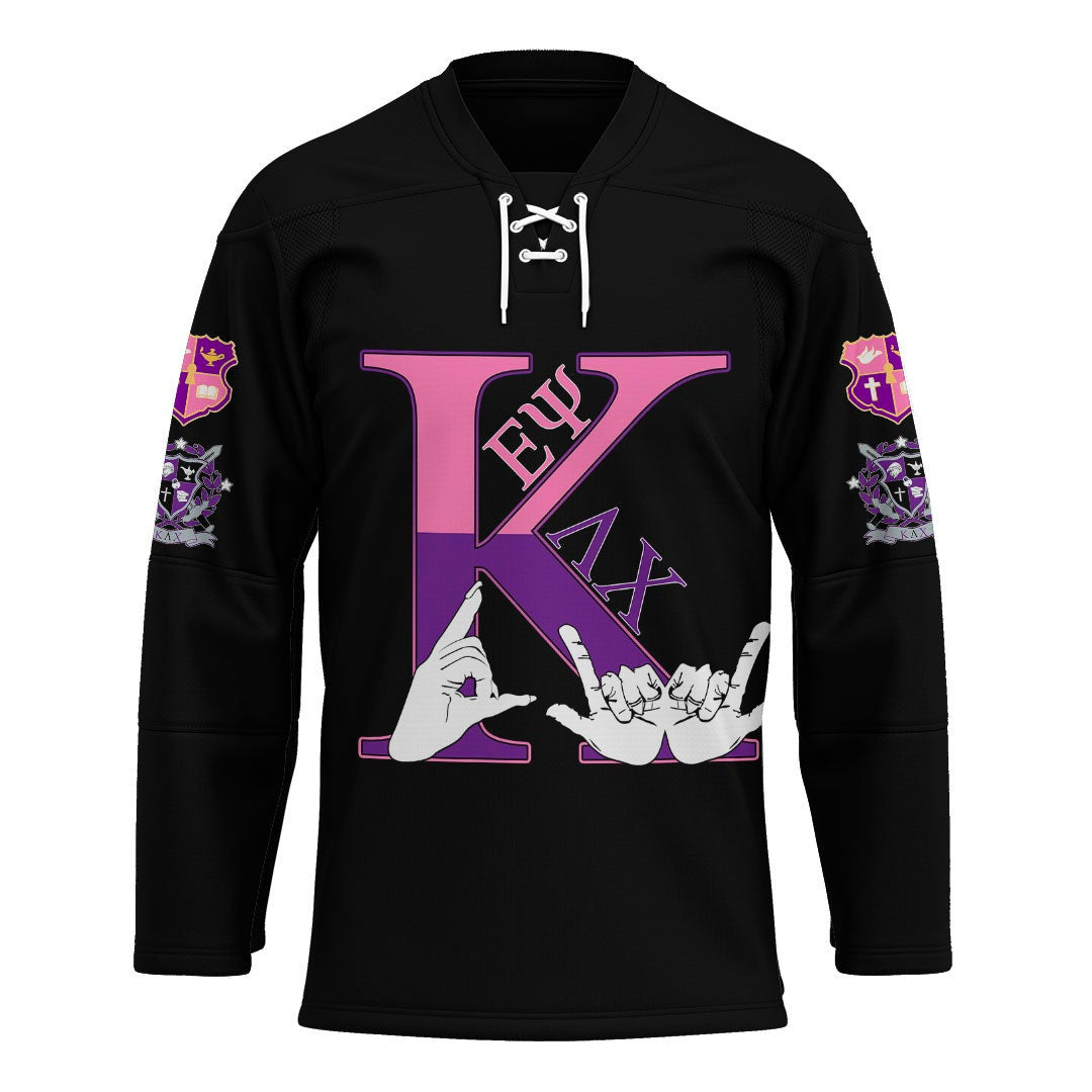 Shirt - Couple Kappa Lambda Chi & Epsilon Psi Long Sleeve Button Shirt