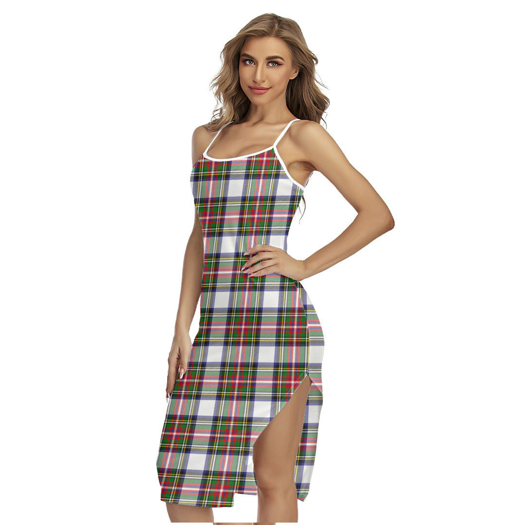 Stewart Dress Modern Tartan Plaid Back Cross Cami Dress