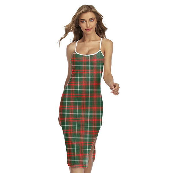 Princess Margaret Tartan Plaid Back Cross Cami Dress