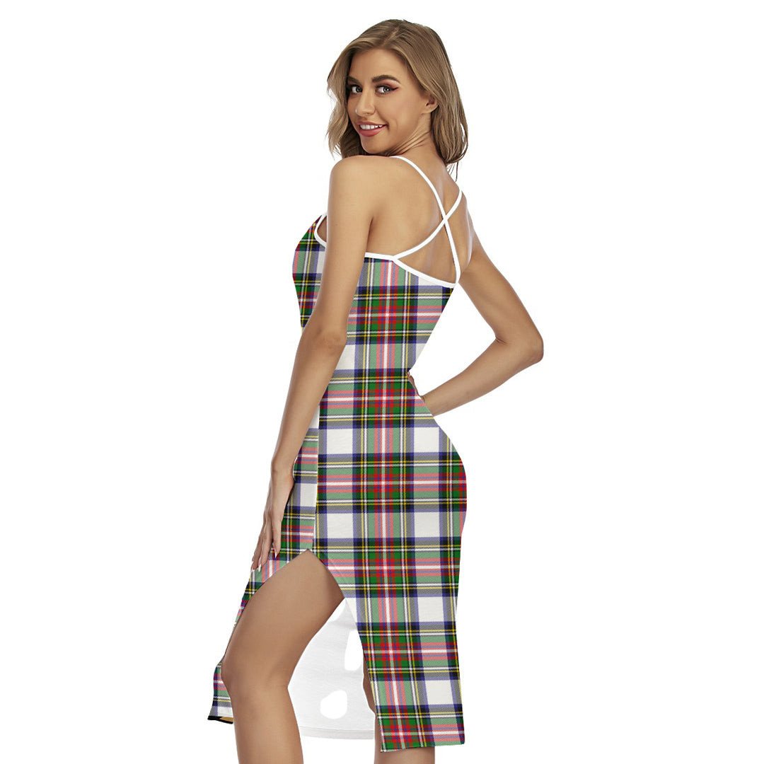 Stewart Dress Modern Tartan Plaid Back Cross Cami Dress