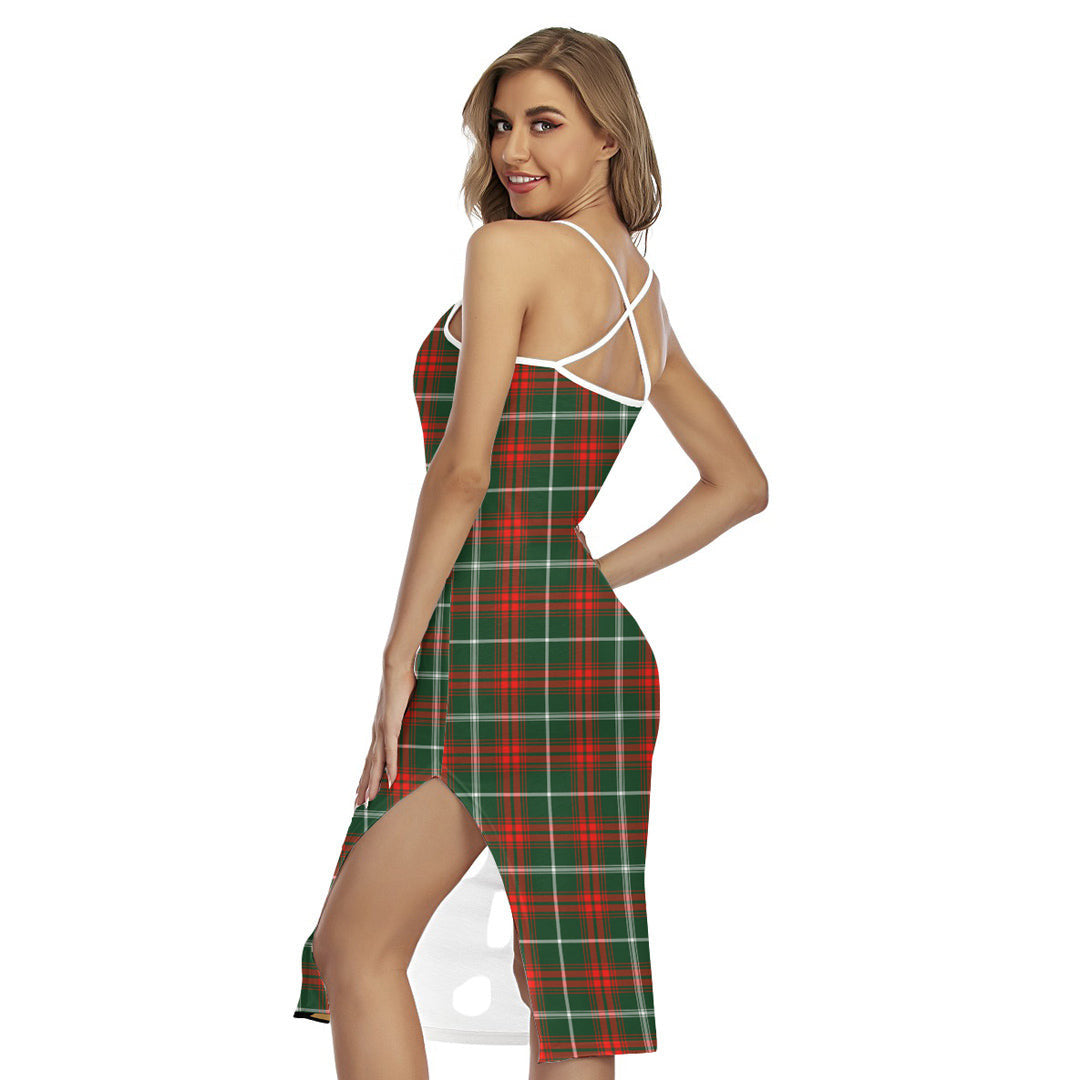 Princess Margaret Tartan Plaid Back Cross Cami Dress