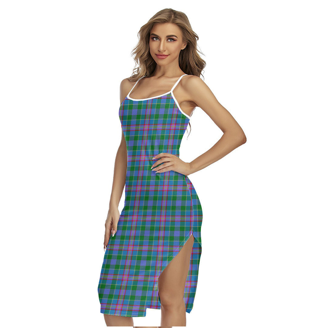 Pitcairn Hunting Tartan Plaid Back Cross Cami Dress