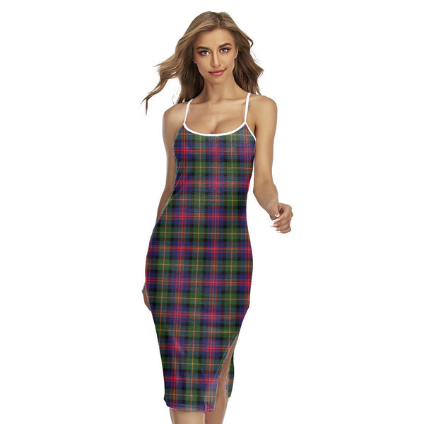 Logan Modern Tartan Plaid Back Cross Cami Dress