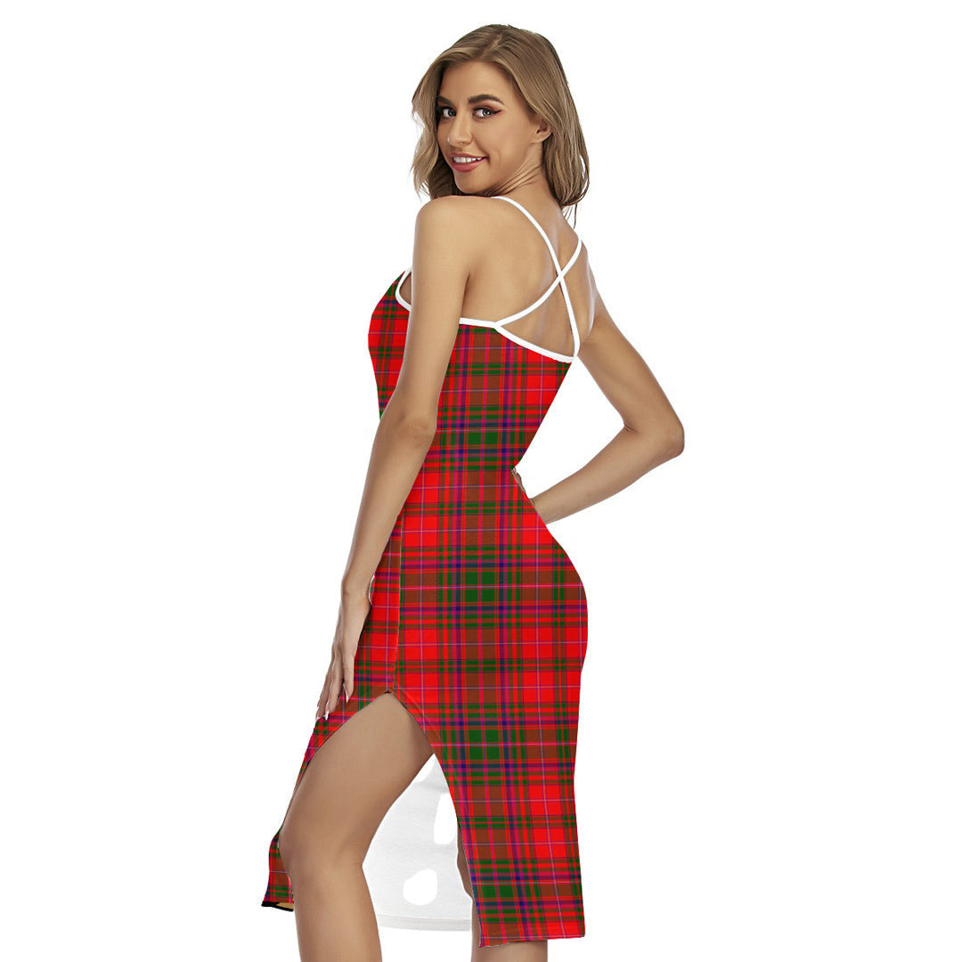 MacDougall Modern Tartan Plaid Back Cross Cami Dress