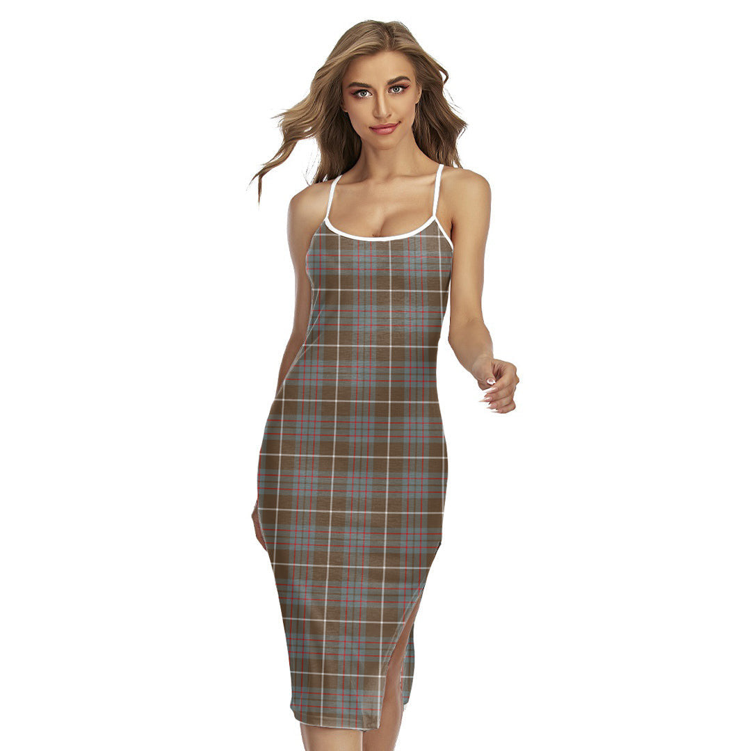 MacIntyre Hunting Weathered Tartan Plaid Back Cross Cami Dress