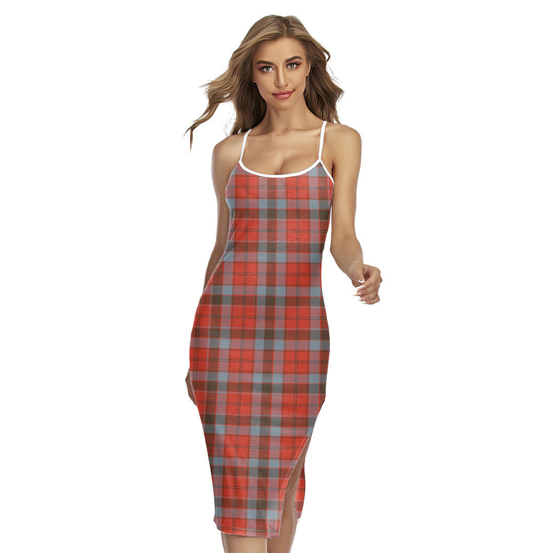 Robertson Weathered Tartan Plaid Back Cross Cami Dress