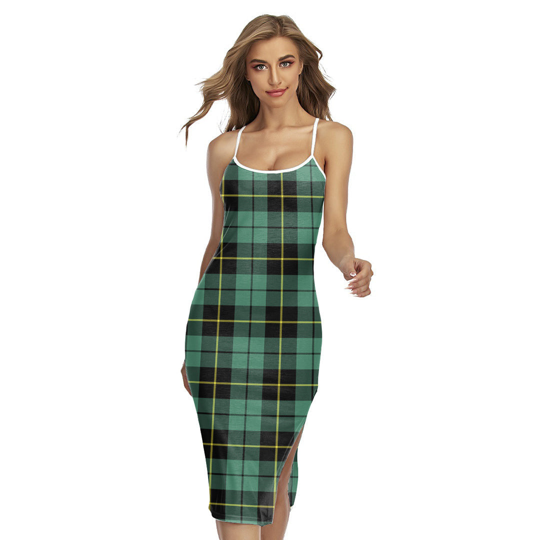 Wallace Hunting Ancient Tartan Plaid Back Cross Cami Dress