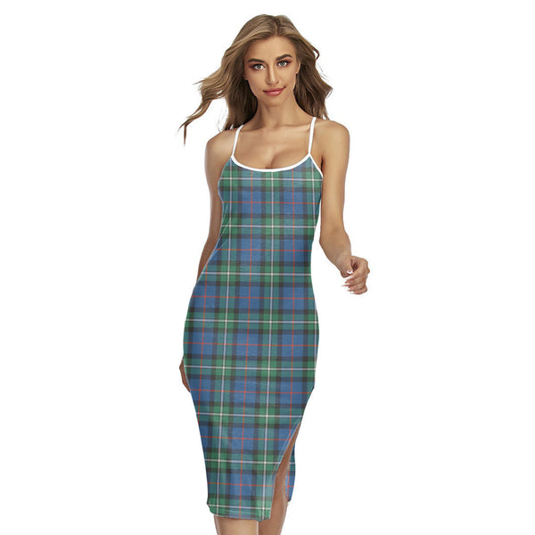 MacPhail Hunting Ancient Tartan Plaid Back Cross Cami Dress
