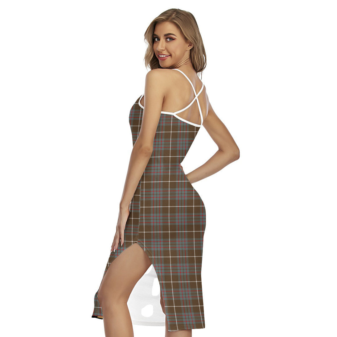 MacIntyre Hunting Weathered Tartan Plaid Back Cross Cami Dress