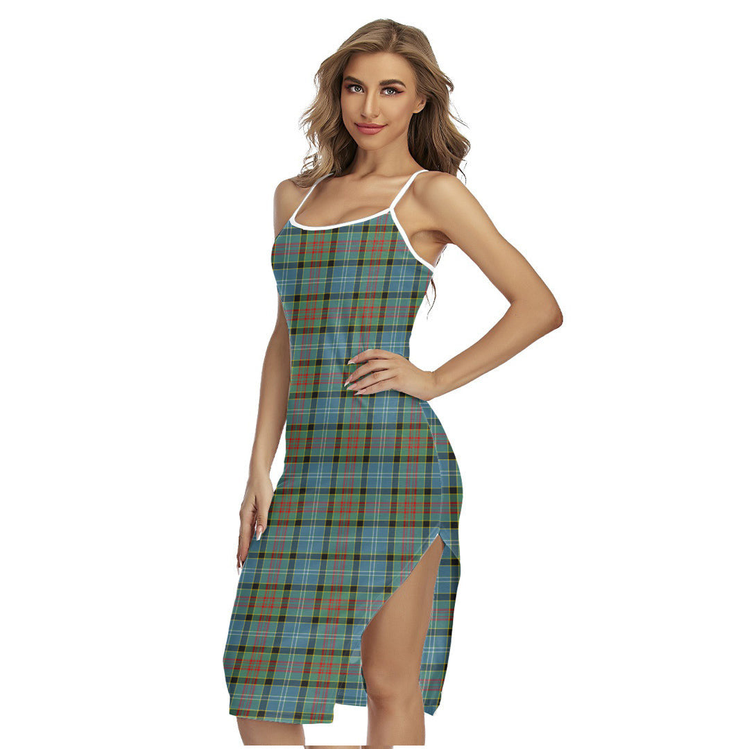 Paisley District Tartan Plaid Back Cross Cami Dress