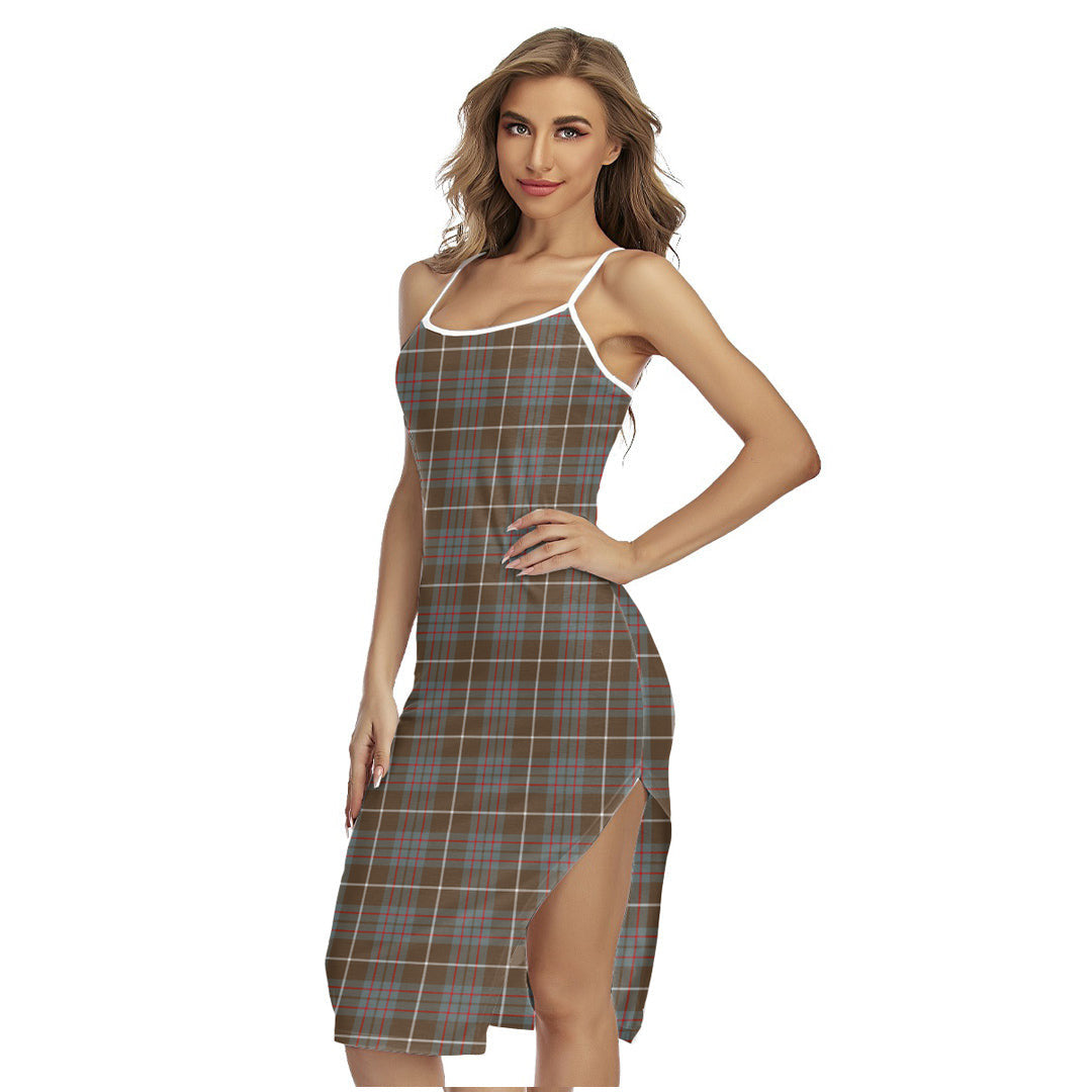 MacIntyre Hunting Weathered Tartan Plaid Back Cross Cami Dress