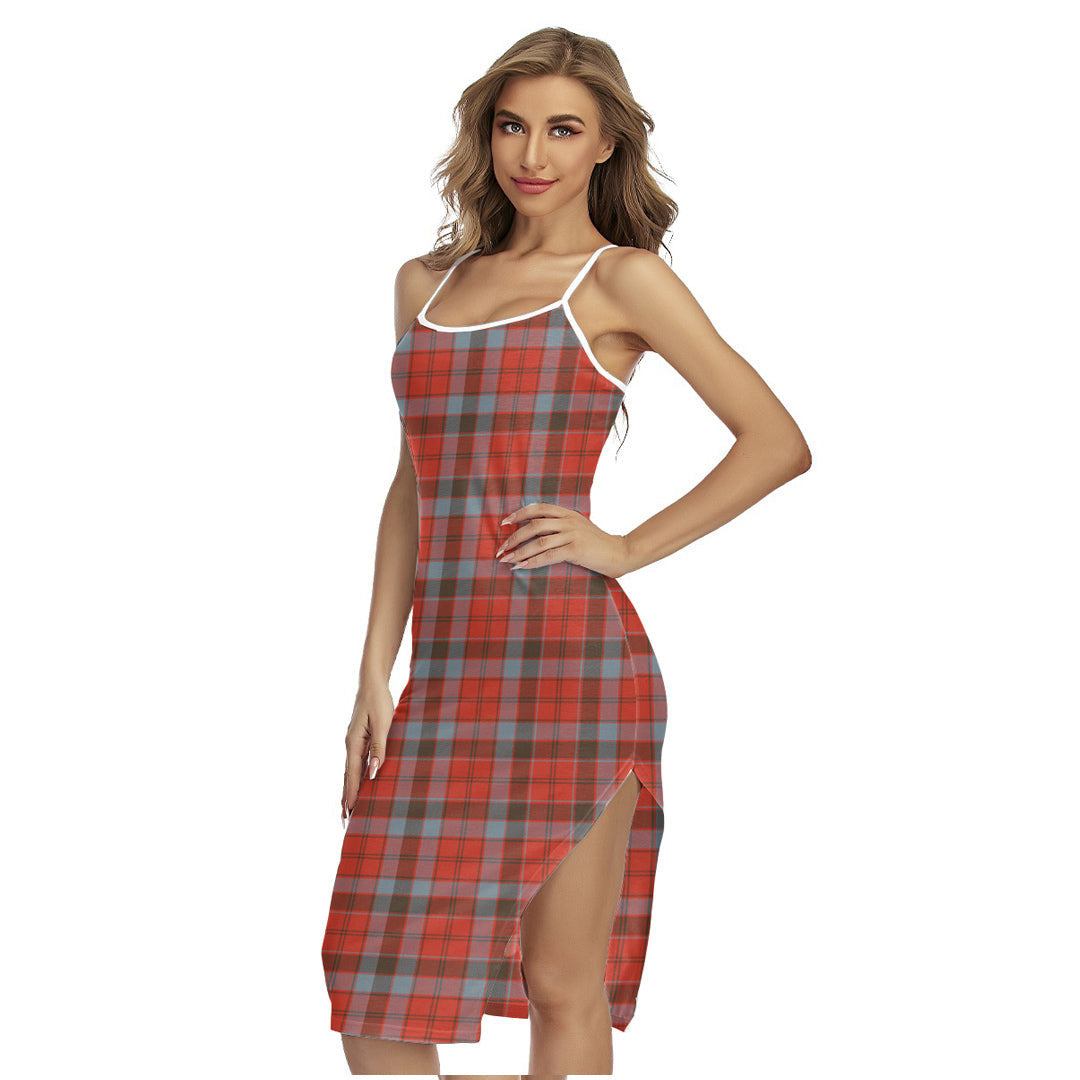 Robertson Weathered Tartan Plaid Back Cross Cami Dress