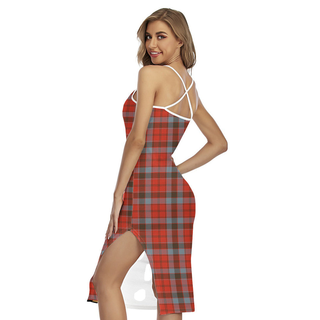 Robertson Weathered Tartan Plaid Back Cross Cami Dress