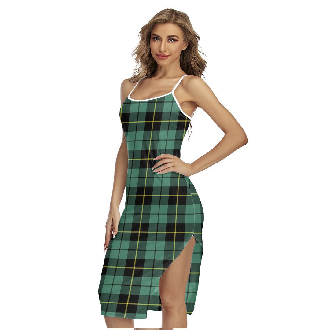 Wallace Hunting Ancient Tartan Plaid Back Cross Cami Dress