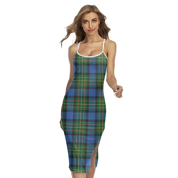 MacLaren Ancient Tartan Plaid Back Cross Cami Dress