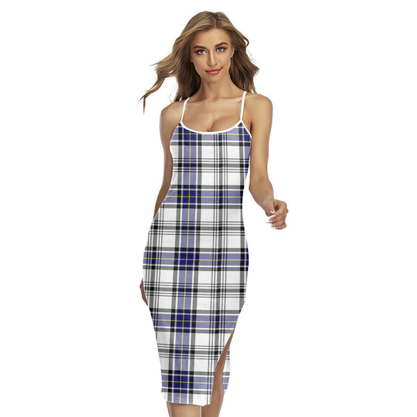 Hannay Modern Tartan Plaid Back Cross Cami Dress