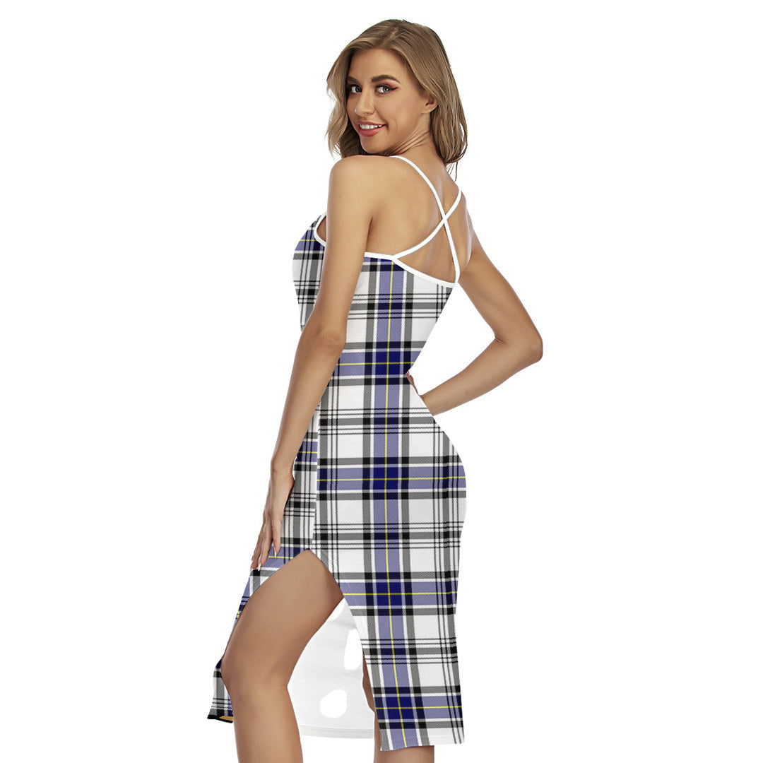 Hannay Modern Tartan Plaid Back Cross Cami Dress