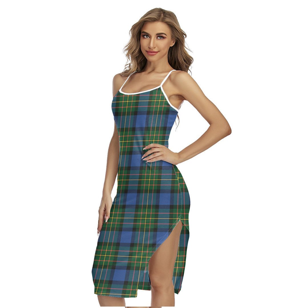 MacLaren Ancient Tartan Plaid Back Cross Cami Dress