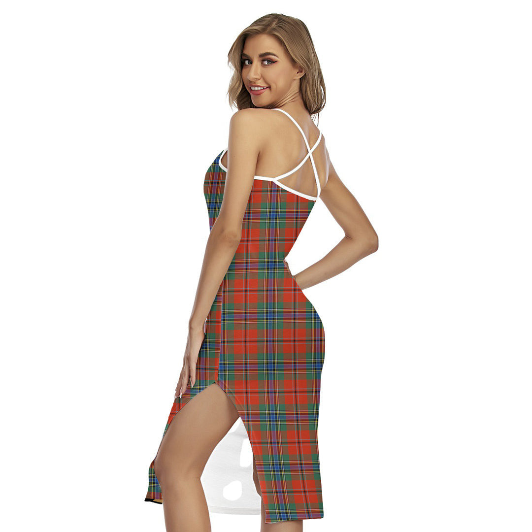 MacLean of Duart Ancient Tartan Plaid Back Cross Cami Dress