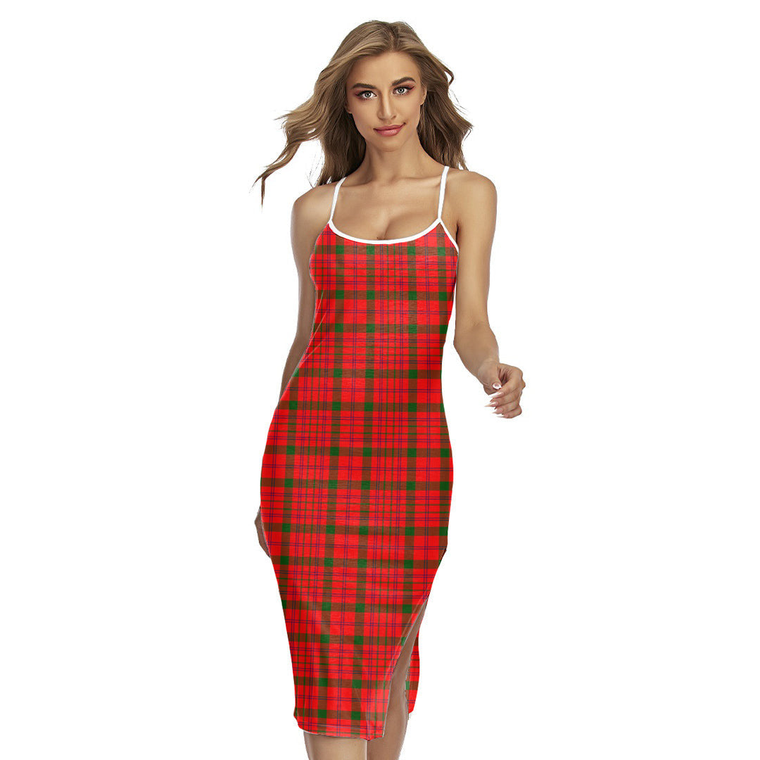 MacDonnell of Keppoch Modern Tartan Plaid Back Cross Cami Dress