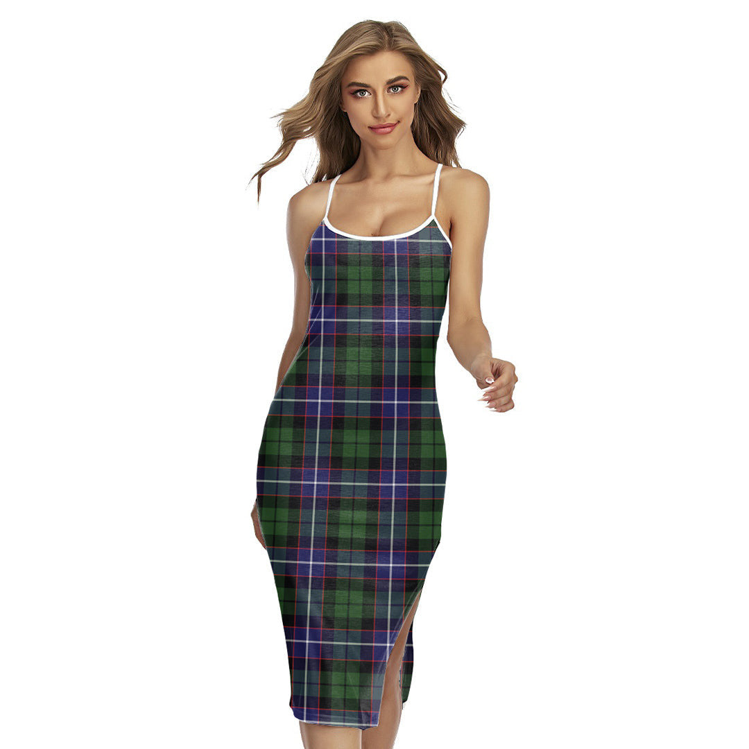 Galbraith Modern Tartan Plaid Back Cross Cami Dress