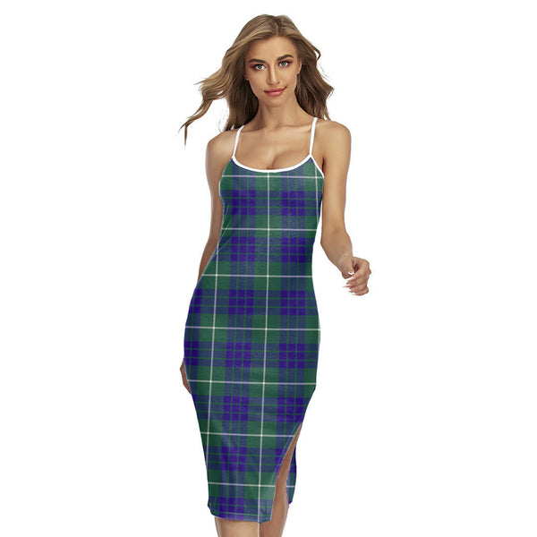 Hamilton Hunting Modern Tartan Plaid Back Cross Cami Dress