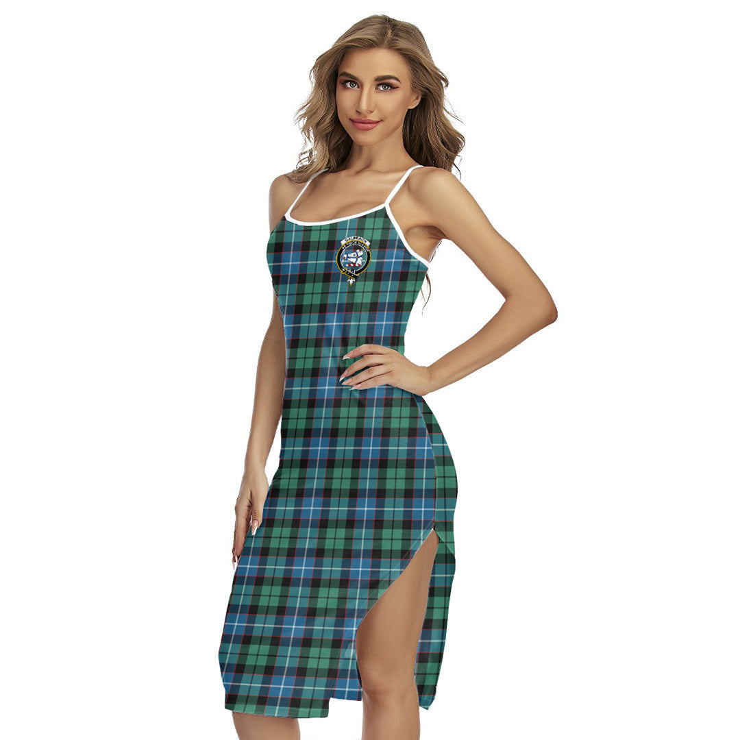 Galbraith Ancient Tartan Crest Back Cross Cami Dress