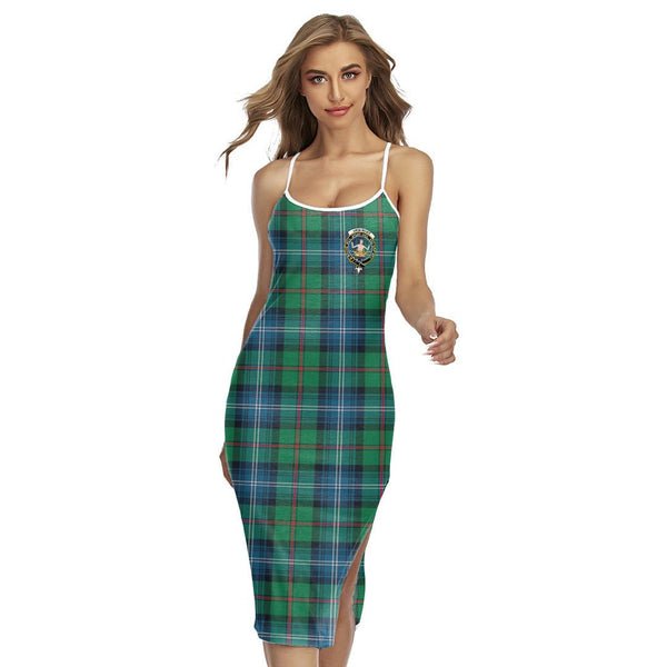Urquhart Ancient Tartan Crest Back Cross Cami Dress