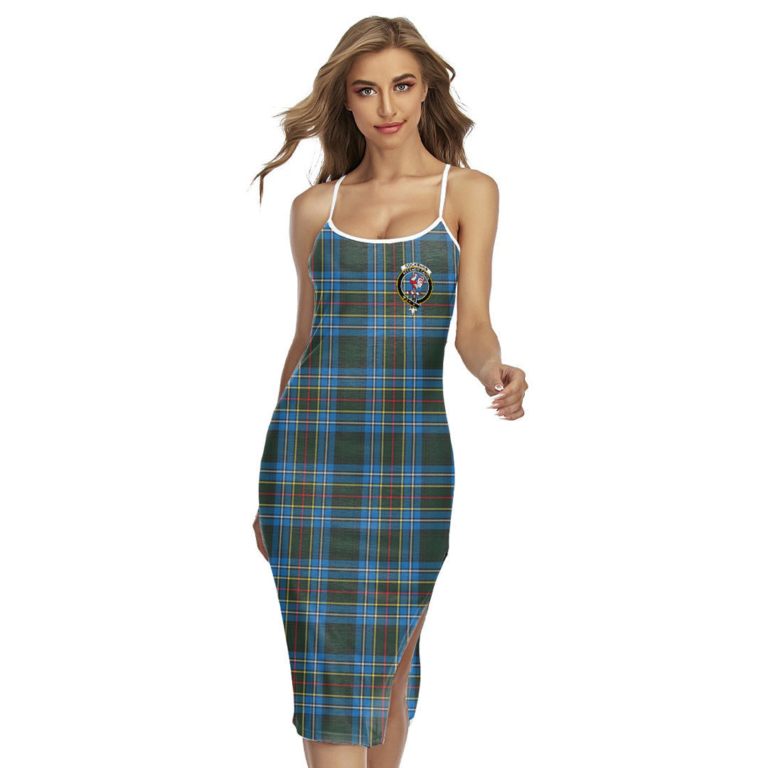 Cockburn Modern Tartan Crest Back Cross Cami Dress