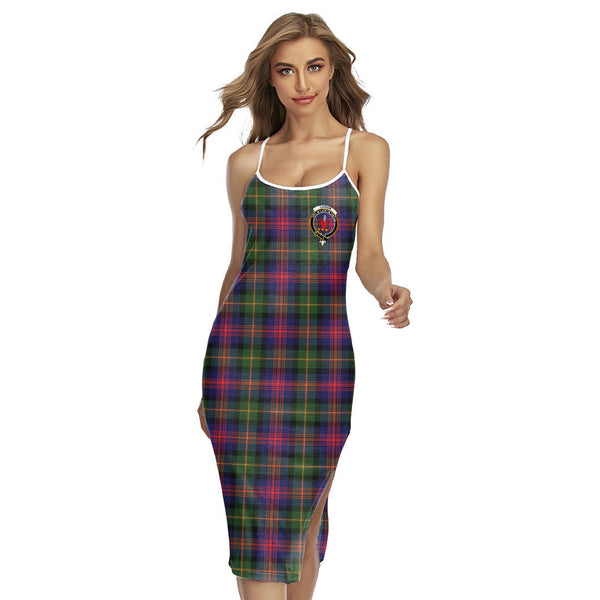 Logan Modern Tartan Crest Back Cross Cami Dress