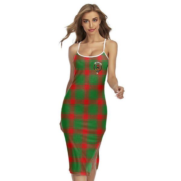 Middleton Modern Tartan Crest Back Cross Cami Dress