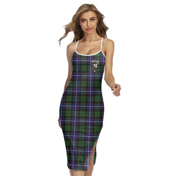 Galbraith Modern Tartan Crest Back Cross Cami Dress