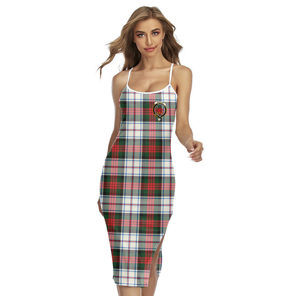 MacDuff Dress Modern Tartan Crest Back Cross Cami Dress