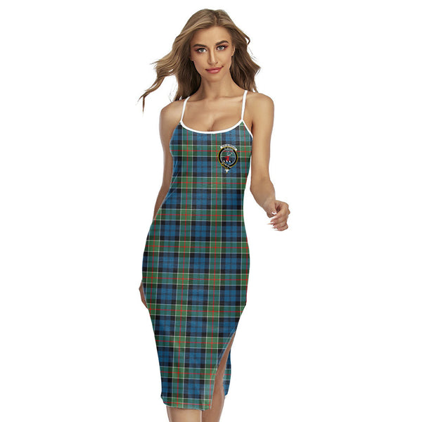 Colquhoun Ancient Tartan Crest Back Cross Cami Dress