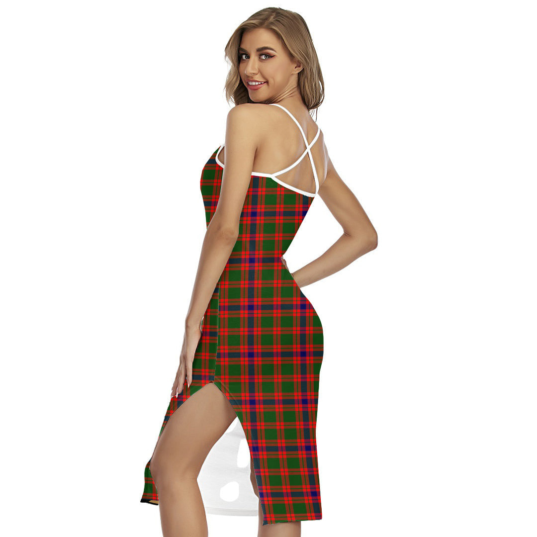 Skene Modern Tartan Crest Back Cross Cami Dress