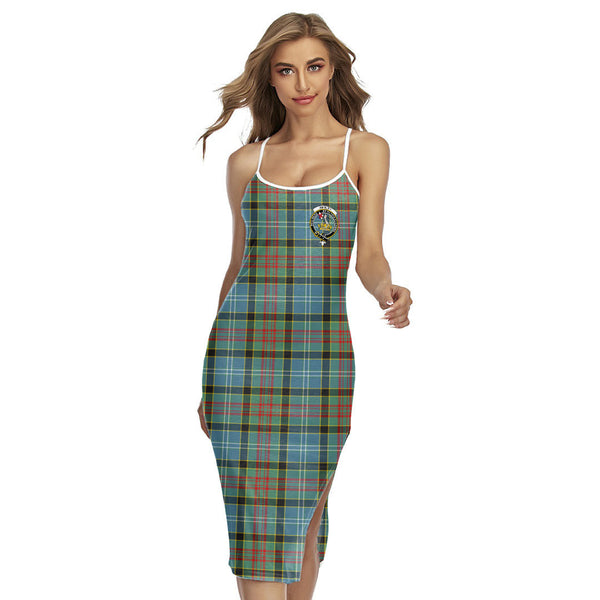 Paisley District Tartan Crest Back Cross Cami Dress