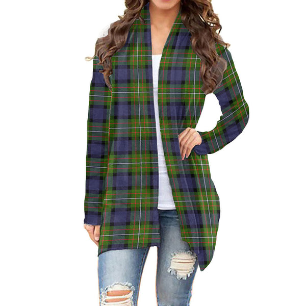 Fergusson Modern Tartan Plaid Cardigan With Long Sleeve