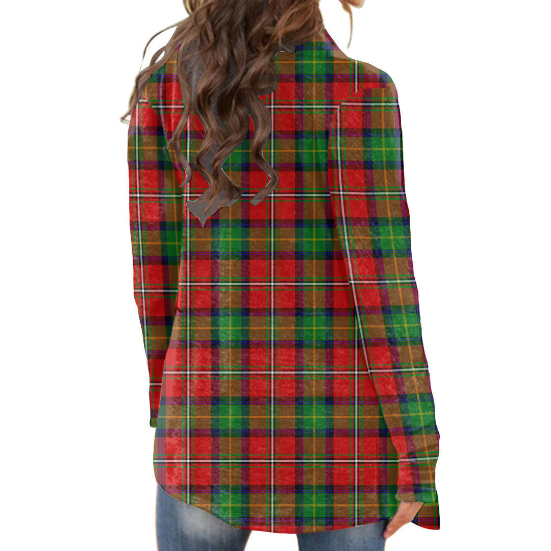 Boyd Modern Tartan Plaid Cardigan With Long Sleeve