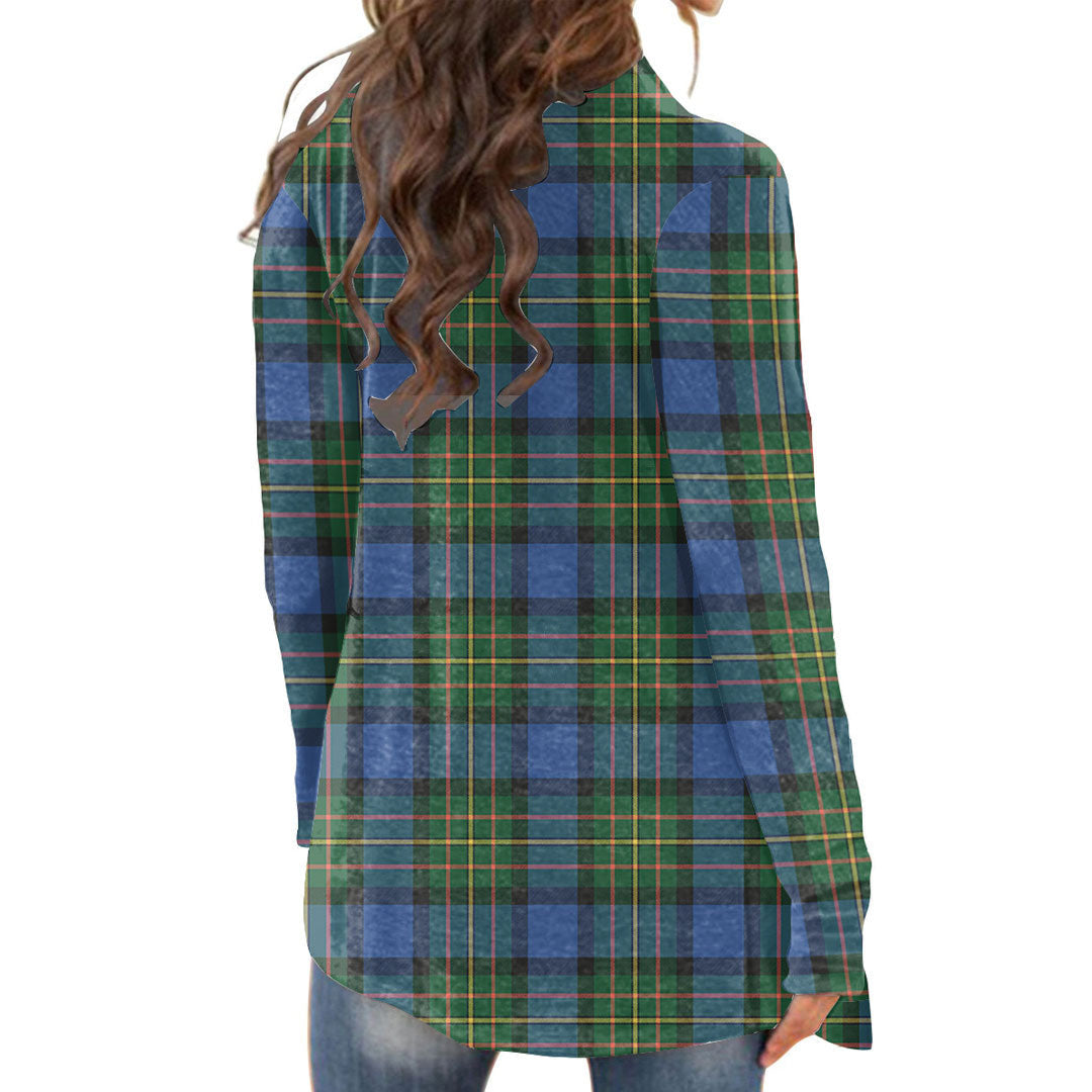 MacLaren Ancient Tartan Plaid Cardigan With Long Sleeve