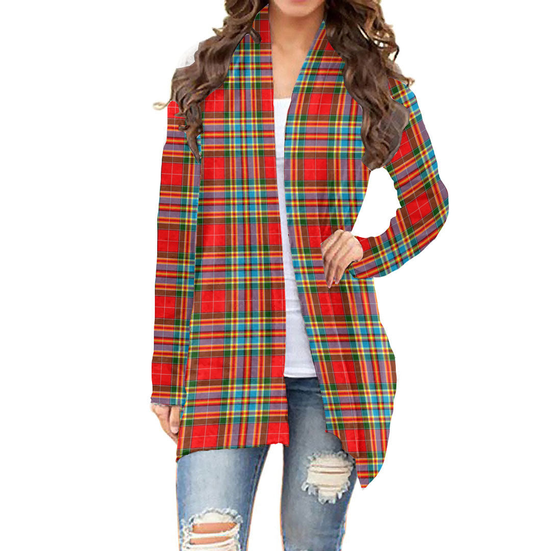 Chattan Tartan Plaid Cardigan With Long Sleeve