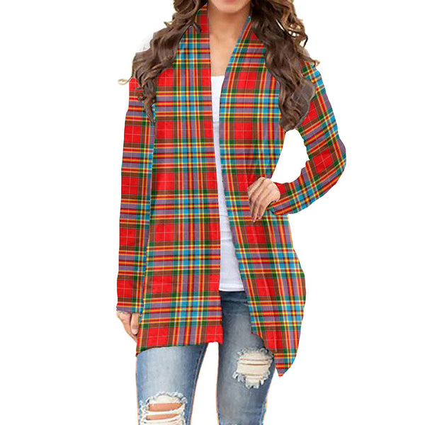 Chattan Tartan Plaid Cardigan With Long Sleeve