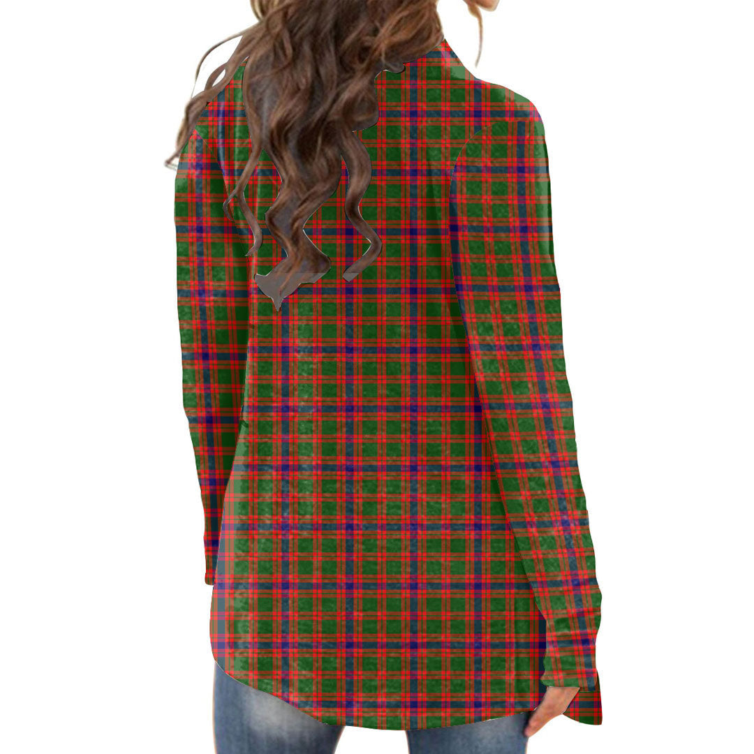 Skene Modern Tartan Plaid Cardigan With Long Sleeve