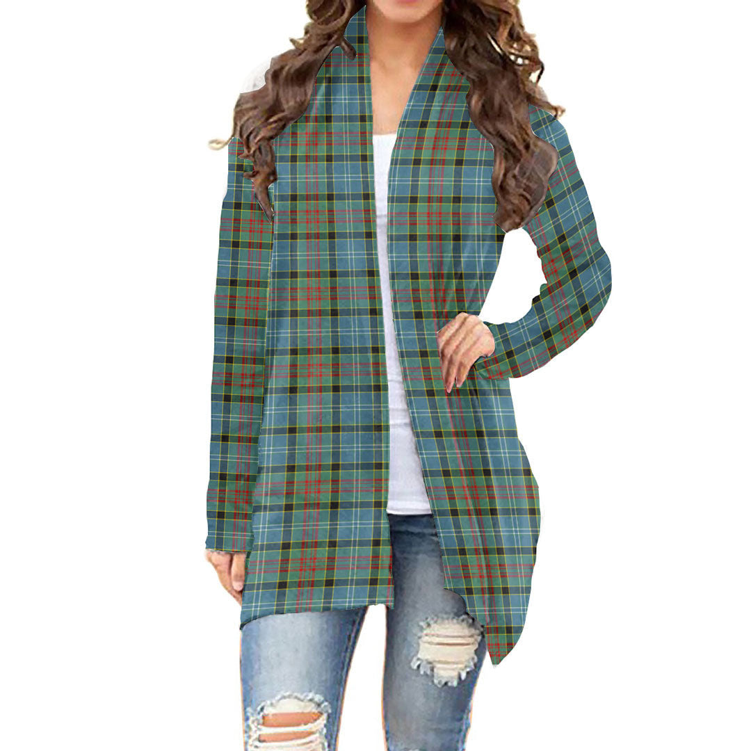 Paisley District Tartan Plaid Cardigan With Long Sleeve